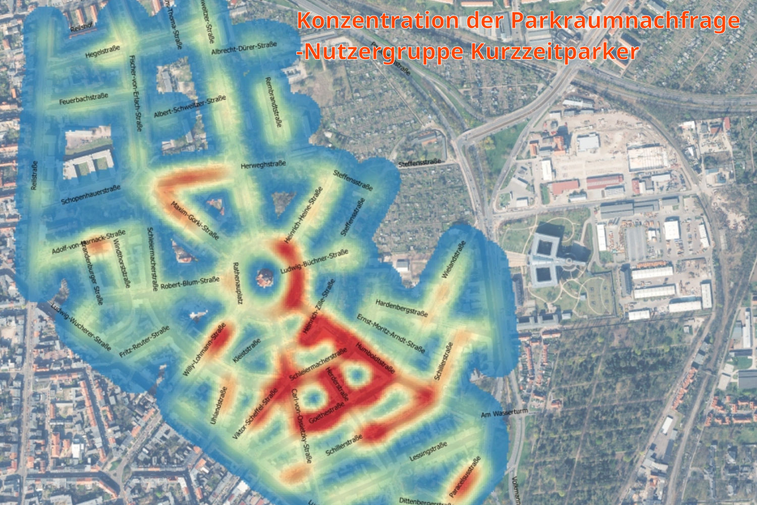 Parking space concept Paulus Halle (Saale)