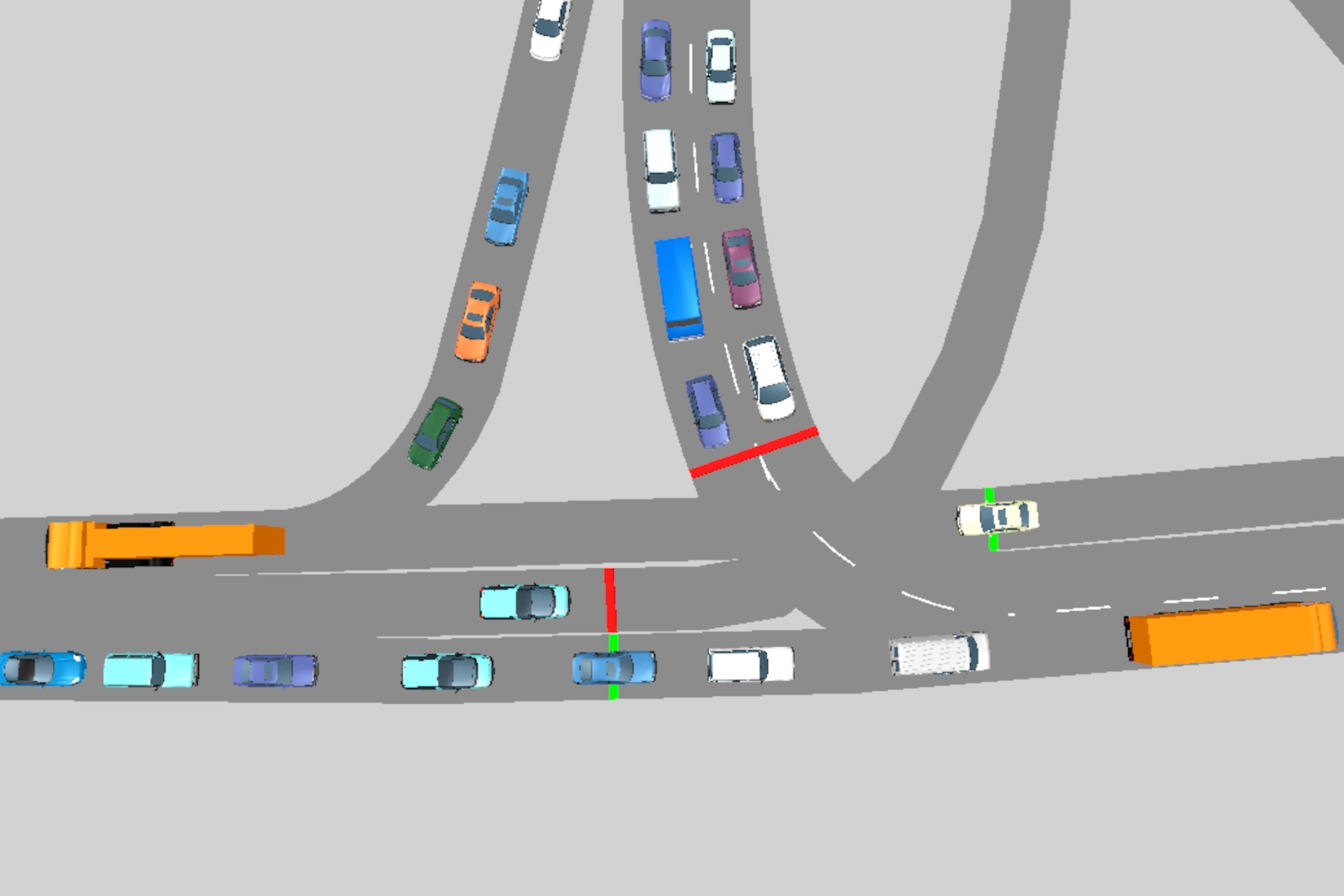 Autobahnanschlussstelle Mainhausen – Verkehrsflusssimulation